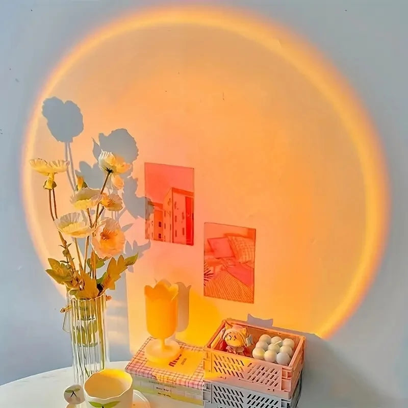 Sunset Projection Lamp — Aesthetic Room Decor LED Night Light