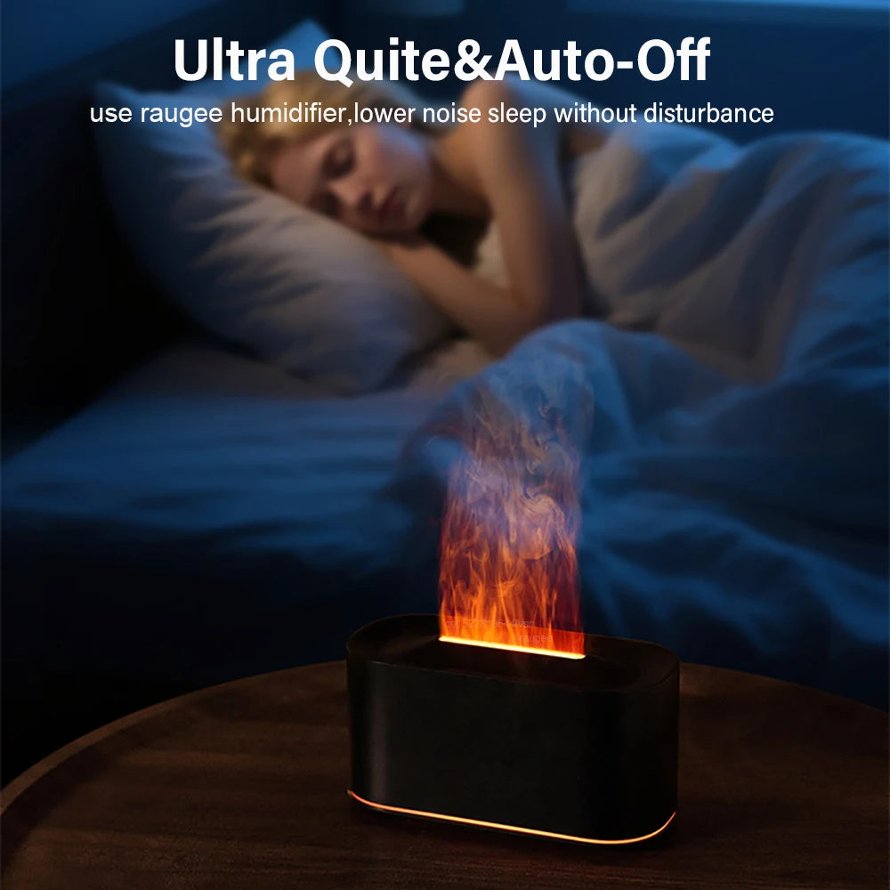 Flame Effect Aroma Diffuser — 3D Fire Humidifier & Essential Oil Diffuser